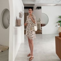 여성용 뉴지라 바캉스 쉬폰 미니 원피스 OPS6305K14