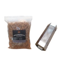 샹그릴라 BBQ 펠릿 체리 벚나무 2kg + 스모커 튜브 에이 152.4mm, 1세트