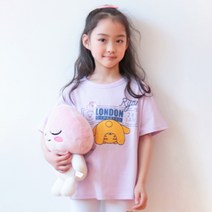 카카오프렌즈 아동용 라이언 포즈 면 티셔츠
