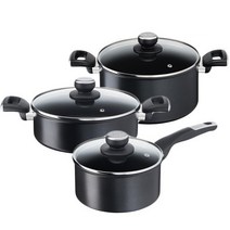 테팔 언리미티드 티타늄 코팅 인덕션 냄비 3종 세트, 편수냄비 18cm + 양수냄비 24cm + 전골냄비 24cm
