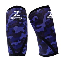 제로투히어로 네오프렌 헬스 무릎보호대 7mm BLUE CAMO, 2개