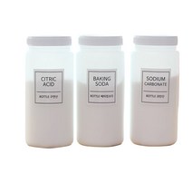 세제 용기 화이트 1L x 3p + 사각라벨 랜덤발송 3종 세트, 1세트