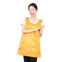 레뷰가운 포포켓 원피스 앞치마 L AE226, 오렌지, 1개