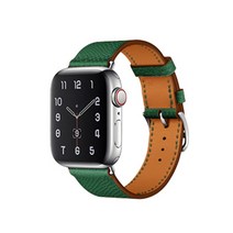허브그립 가죽 스마트위치 스트랩 밴드 앱송질감 42/44mm, 그린