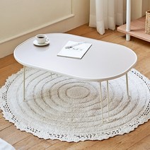 룸앤홈 모노 라운드 접이식 테이블 700, 화이트