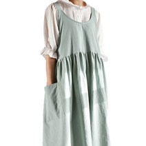 JCP 북유럽 코튼 셔링 앞치마, 민트, 1개