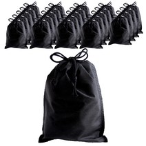 부직포 복주머니 더스트백 16 x 25 cm 25p, 블랙, 1개