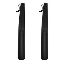 팝마인즈 인조가죽 밴딩 원목 구두 주걱 38cm, 블랙, 2개
