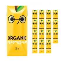 오가닉 오렌지 & 망고 & 호박 주스, 125ml, 24개