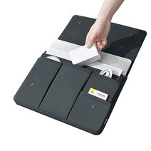 리빙선생 슬림 노트북 맥북 파우치 가방, 블랙