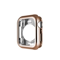 오저씨 범퍼 하드 젤리 스마트워치 케이스 44mm, 08 전기도금 로즈 골드