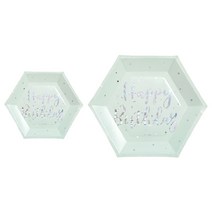JOYPARTY 생일파티 접시 20cm 6p + 25cm 6p, 트윙클민트, 2세트