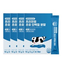 스프링데이 프리미엄 초유 단백질 분말 30p, 90g, 4개