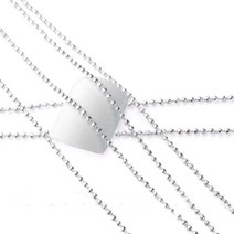 골드루쓰 볼참체인 1mm x 1m, 실버, 1개