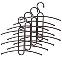 콩이네 3단 옷걸이, 다크브라운, 4개입