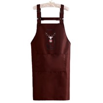 미화부장 길이 조절 PVC 주방 방수 앞치마, 05 브라운, 1개