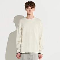 지플리시 남성용 세미오버 크루넥 니트