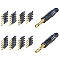 뉴트릭 XLR 캐논 55 TS-TRS 케이블 제작용 커넥터 NP2X-B 20p + NP3X-B 20p 세트, 블랙 + 골드, NP2X-B, NP3X-B