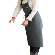 유로와 여성용 감성 주방 코튼 면 레스토랑 작업 원예 앞치마 URO106, 블루, 1개