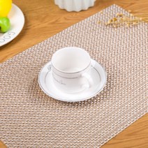 포딜 원컬러 테이블 매트 4p, 화이트골드, 45 x 30 cm