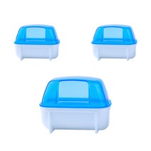 아트베니 햄스터 목욕 모래 방 10 x 7.5 x 7.5 cm, 블루, 3개