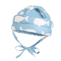 엠케이 유아용 헬멧형 다양한 쿠션 머리 보호대, 고래 민트, 1개