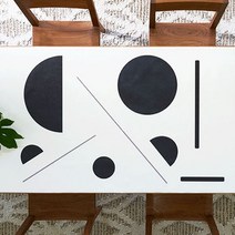 지베아 가죽 방수 캠핑 감성 예쁜 식탁보, 문라이트, 120 x 60cm