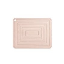 사각형 다용도 실리콘 냄비받침 29 x 23 cm KMY21081602, 라이트 핑크, 1개
