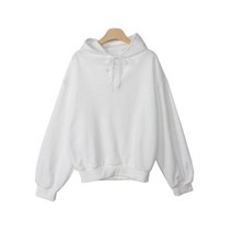 시크블랙 여성용 델리타 베이직 브이 기모 후드티 T7859K1A