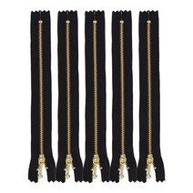 브랜드얀 YKK 베이직 메탈지퍼 30cm, 블랙, 5개