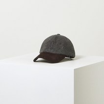 헤지스 남성용 코듀로이 배색 엠보 자수 울 볼캡 모자