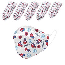 스파이더맨 변신 마스크 입체형 아동용, 화이트, 6개, 5개입