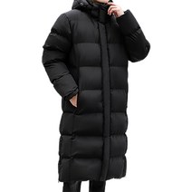 루나글램 남성용 패션 캐주얼 롱 패딩