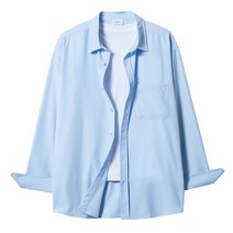 빌락트 남성용 구김방지 스판원단 빅사이즈 사계절 카라 셔츠