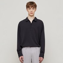 TNGT 남성용 루즈핏 실크라이크 히든플라켓 튜닉 셔츠 TNSH2E702