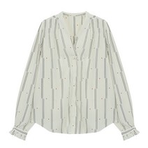 탱커스 브이넥 퍼프소매 하트 블라우스