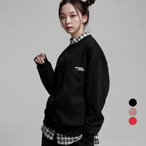 어썸어라운드 여성용 헤링본 라운드 로고 맨투맨