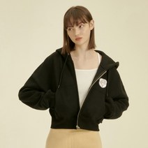 로씨로씨 여성용 장미 크롭 후드 집업