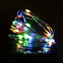 더깔끔 LED 야외 방수 정원 작은 등 100구 10m + 리모컨 세트, 혼합색상