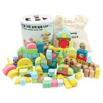 토도리브로 파스텔 가든 원목 블록 120p, 다색