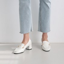 단골언니 여성용 라폴리 H장식 로퍼 펌프스 힐 5cm