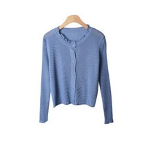 여성용 아기가 레이스 골지 라운드 가디건 CD1887K23