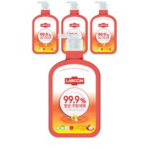 랩신 항균 주방세제 용기 싱그러운 애플향, 4개, 750ml