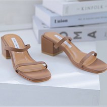 여성용 투라인 가죽 슬리퍼 5cm