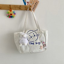 귀여운 그림 프린팅 간편한 핸드 에코백