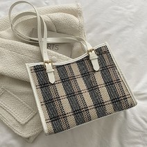 블랙스완 빅체크 숄더가방