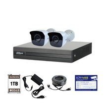 싸드 FULL HD 200만 화소 DVR 실내외 적외선 CCTV + 카메라 2p 자가설치 패키지, 1개, PK210402B