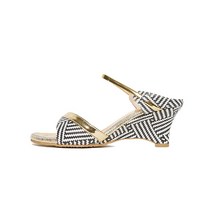 여성용 스트랩 포인트 럭셔리 힐 슬리퍼 7cm BK6608