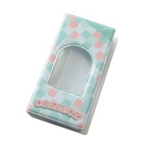 베러바이즈 네컷사진 포토 바인더 씰 스티커 파스텔톤 앨범, 05 아가일민트, 32매