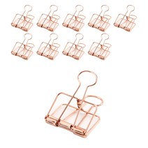 마켓A 금속 컬러 클립 집게 로즈골드, 10개, 중